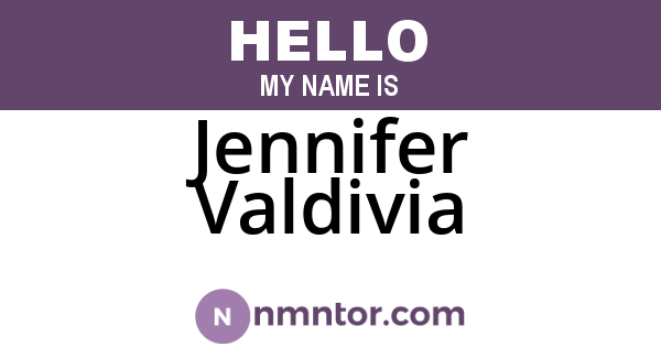 Jennifer Valdivia