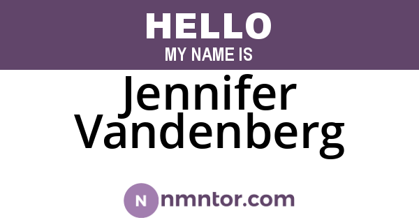 Jennifer Vandenberg