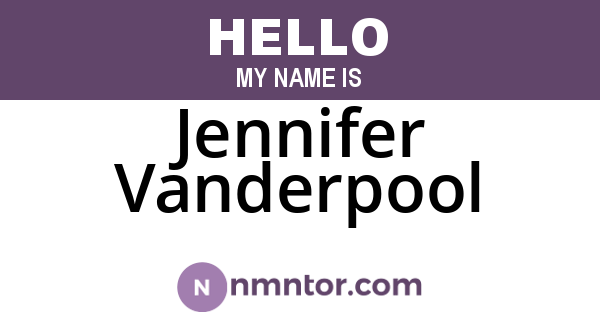 Jennifer Vanderpool