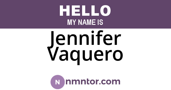 Jennifer Vaquero