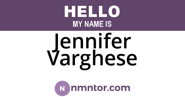 Jennifer Varghese