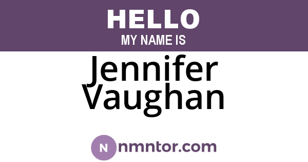 Jennifer Vaughan