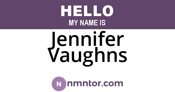Jennifer Vaughns