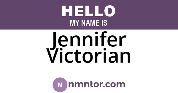 Jennifer Victorian