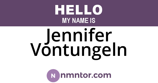 Jennifer Vontungeln