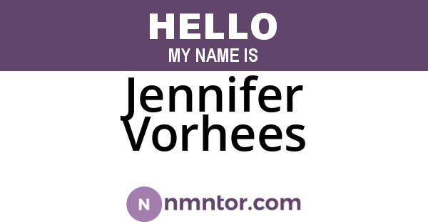 Jennifer Vorhees