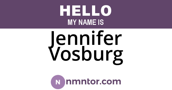 Jennifer Vosburg