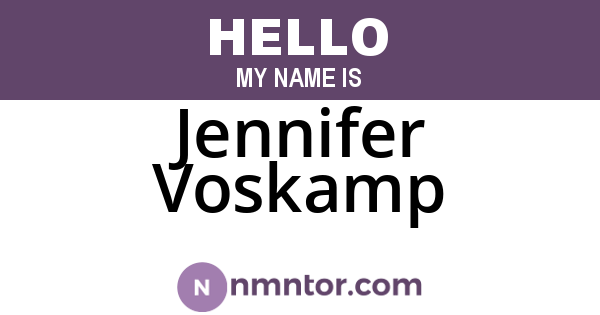 Jennifer Voskamp