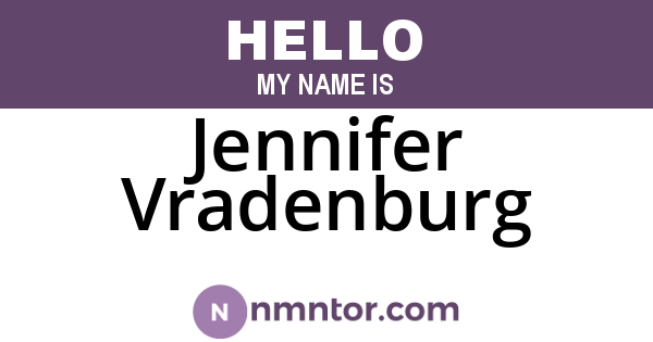 Jennifer Vradenburg