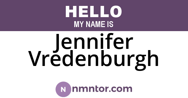 Jennifer Vredenburgh