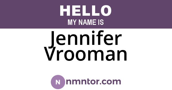 Jennifer Vrooman