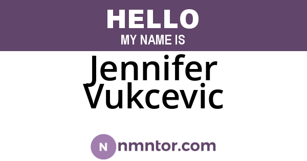 Jennifer Vukcevic