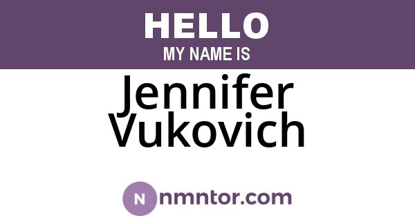 Jennifer Vukovich