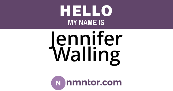 Jennifer Walling