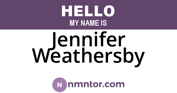 Jennifer Weathersby