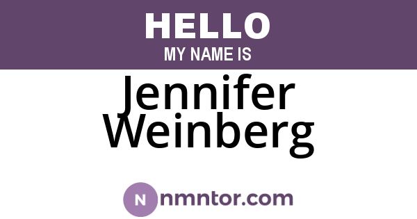 Jennifer Weinberg