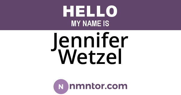 Jennifer Wetzel