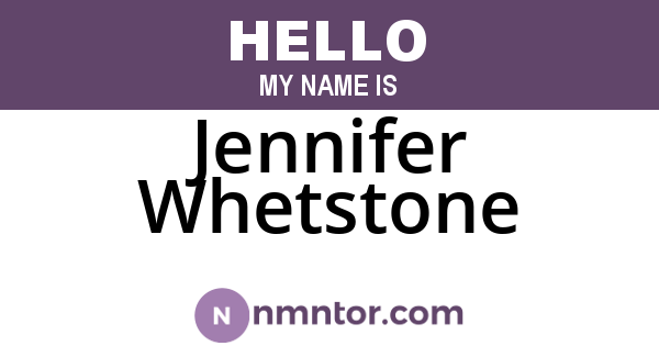 Jennifer Whetstone