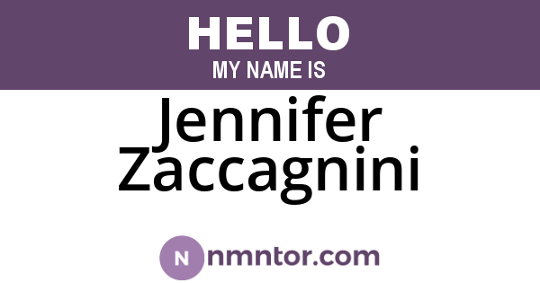Jennifer Zaccagnini