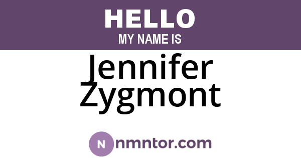 Jennifer Zygmont