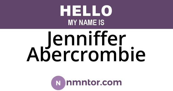 Jenniffer Abercrombie