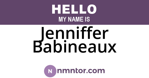 Jenniffer Babineaux