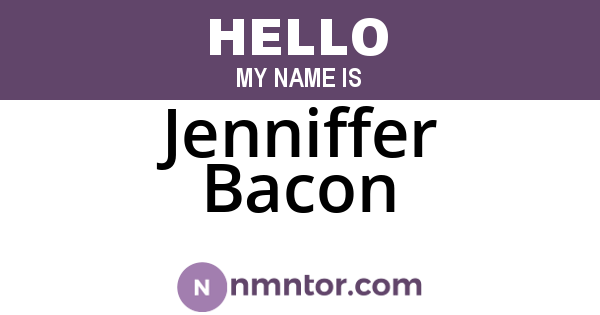 Jenniffer Bacon