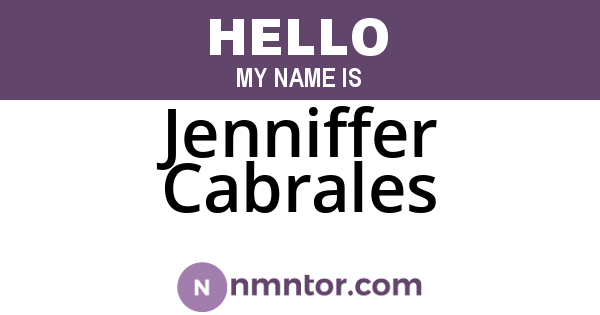 Jenniffer Cabrales