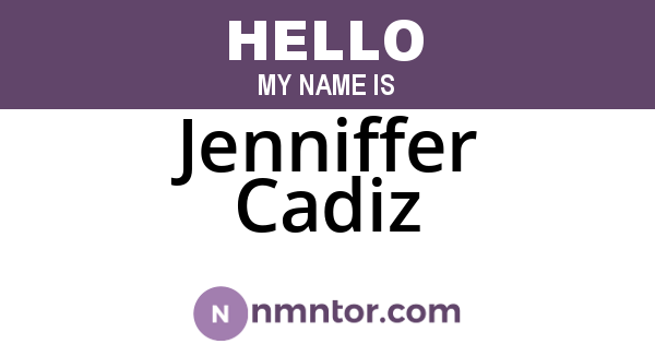 Jenniffer Cadiz
