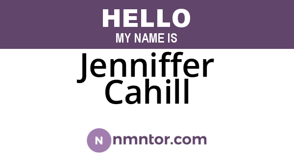 Jenniffer Cahill