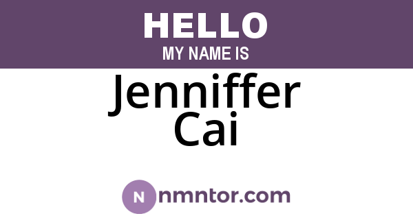 Jenniffer Cai