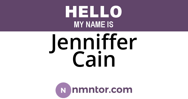 Jenniffer Cain