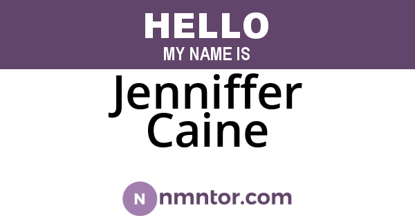 Jenniffer Caine