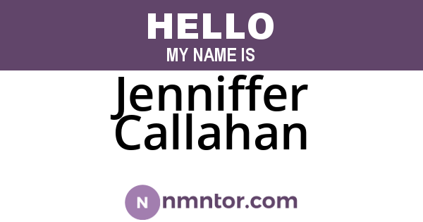 Jenniffer Callahan