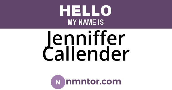 Jenniffer Callender