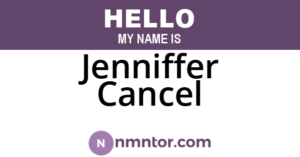 Jenniffer Cancel