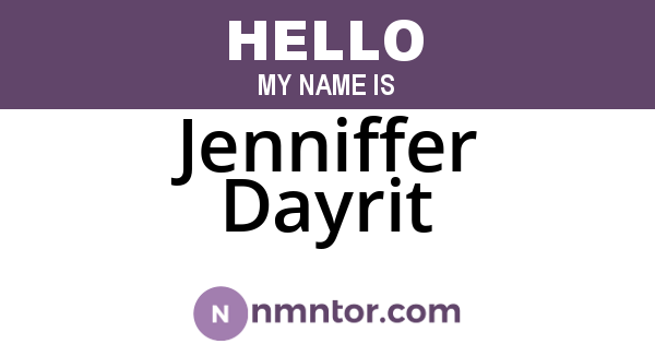 Jenniffer Dayrit