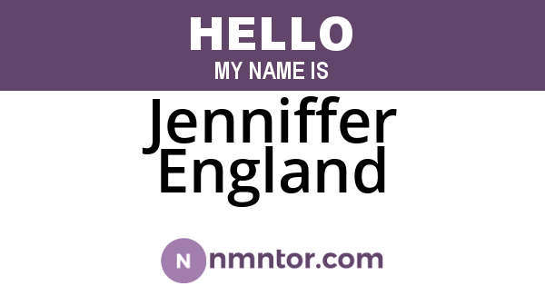 Jenniffer England