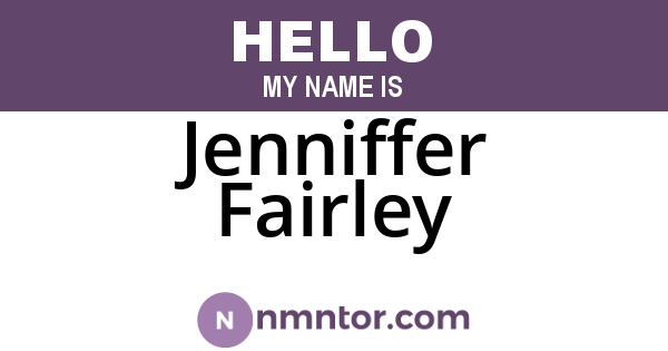 Jenniffer Fairley