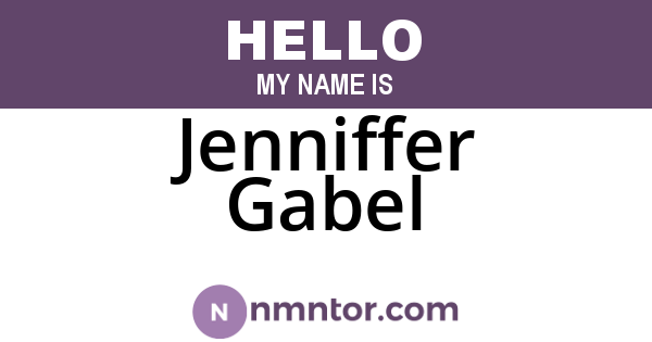 Jenniffer Gabel
