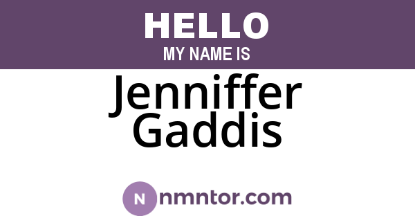 Jenniffer Gaddis