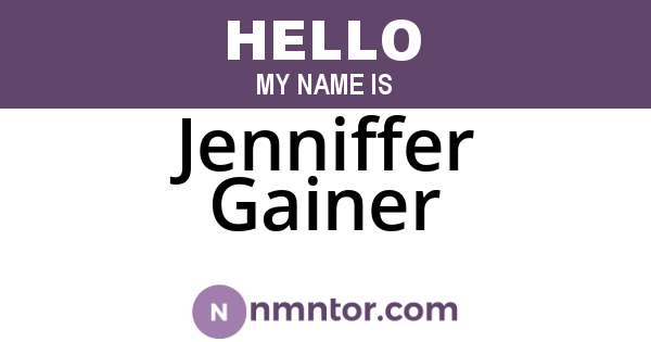 Jenniffer Gainer