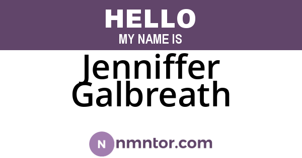 Jenniffer Galbreath