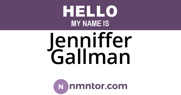 Jenniffer Gallman