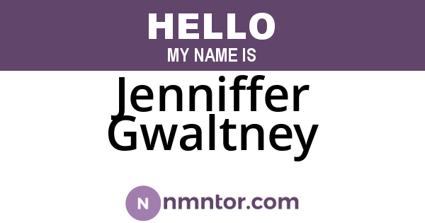Jenniffer Gwaltney