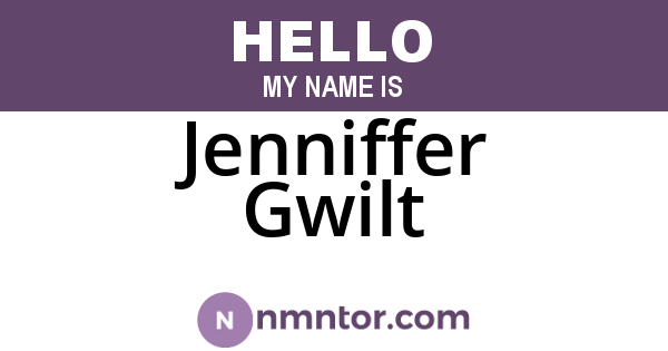 Jenniffer Gwilt