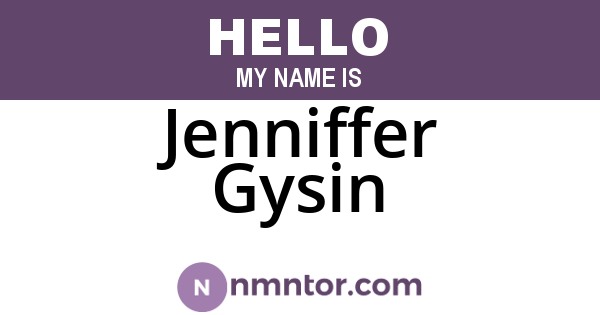Jenniffer Gysin
