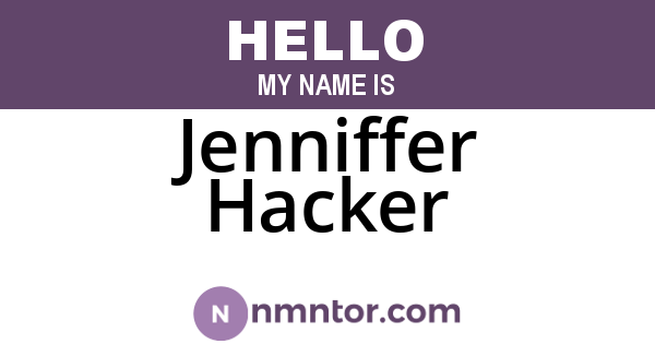 Jenniffer Hacker