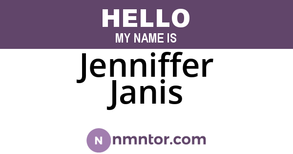 Jenniffer Janis