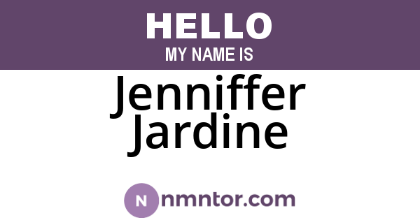 Jenniffer Jardine